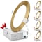 Luxrite 6 Inch Ultra Thin LED Recessed Downlights 5CCT 2700K-5000K 12W 1000LM Dimmable IC Rated Brass, 4PK LR23761 LR23859-4PK - alternate 1
